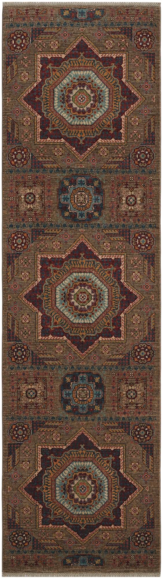 2' 9 x 9' 9 Hand Knotted Mamluk Ziegler Runner Rug