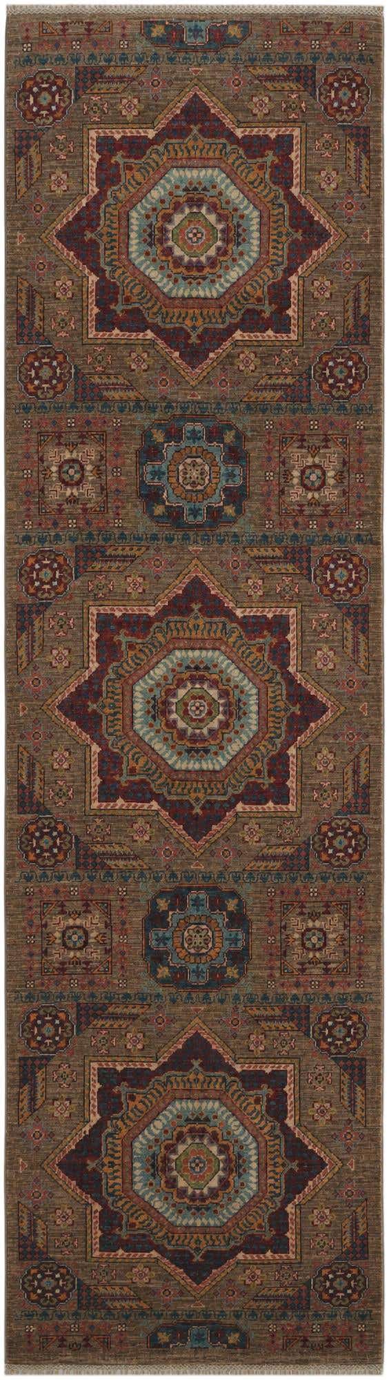 2' 9 x 9' 9 Hand Knotted Mamluk Ziegler Runner Rug
