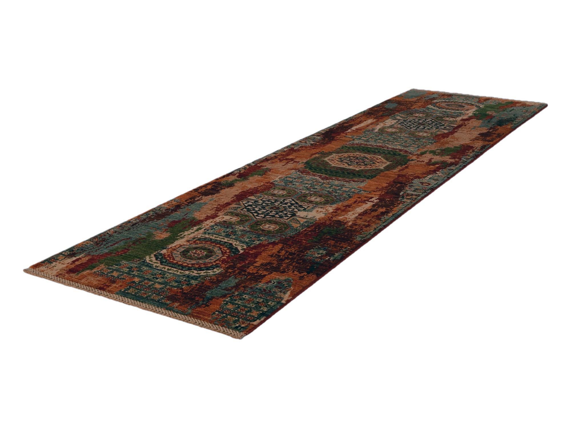 3' x 10' 4 Hand Knotted Mamluk Ziegler Runner Rug