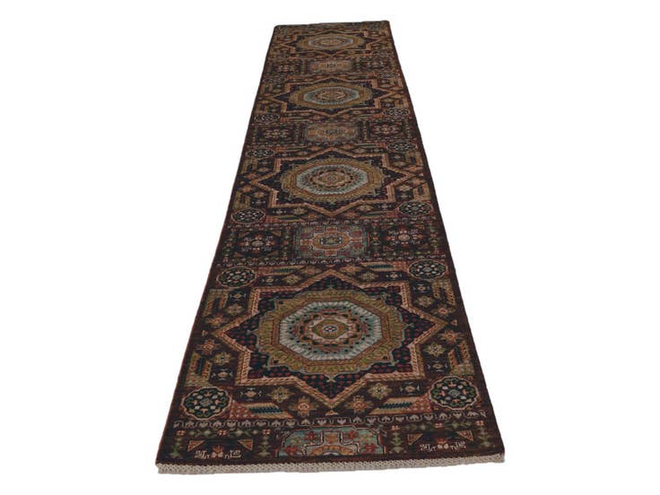 Detail image of 2' 8 x 13' 8 Hand Knotted Mamluk Ziegler Runner Rug