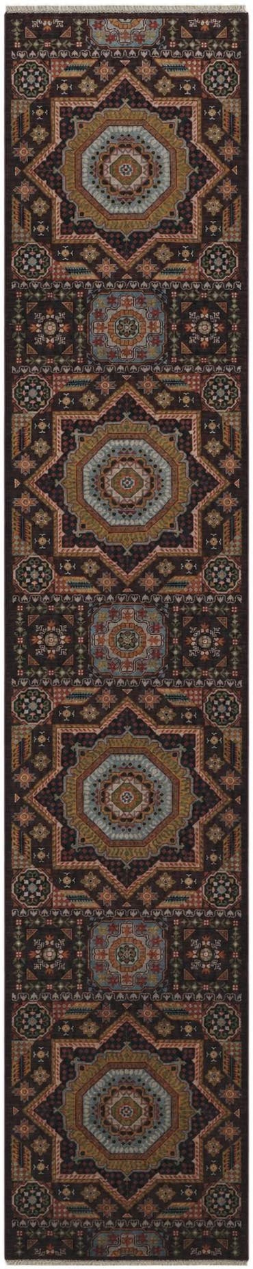  2' 8 x 13' 8  Hand Knotted Mamluk Ziegler Runner Rug
