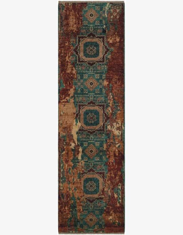 3' x 10' 2 Hand Knotted Mamluk Ziegler Runner Rug
