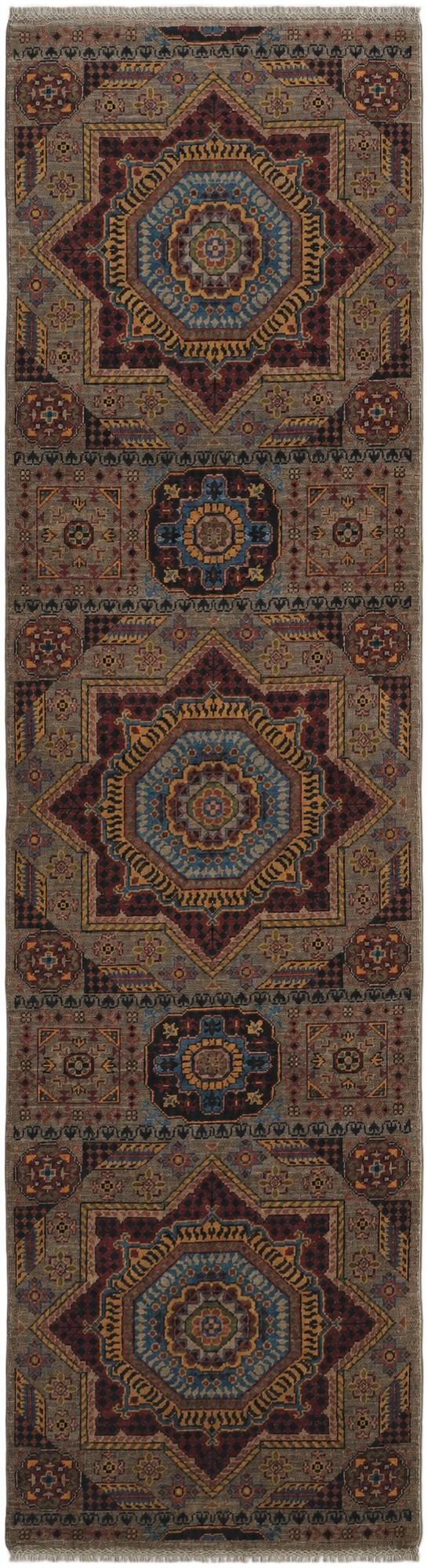 2' 8 x 9' 9 Hand Knotted Mamluk Ziegler Runner Rug