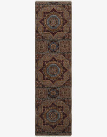 2' 8 x 9' 9 Hand Knotted Mamluk Ziegler Runner Rug