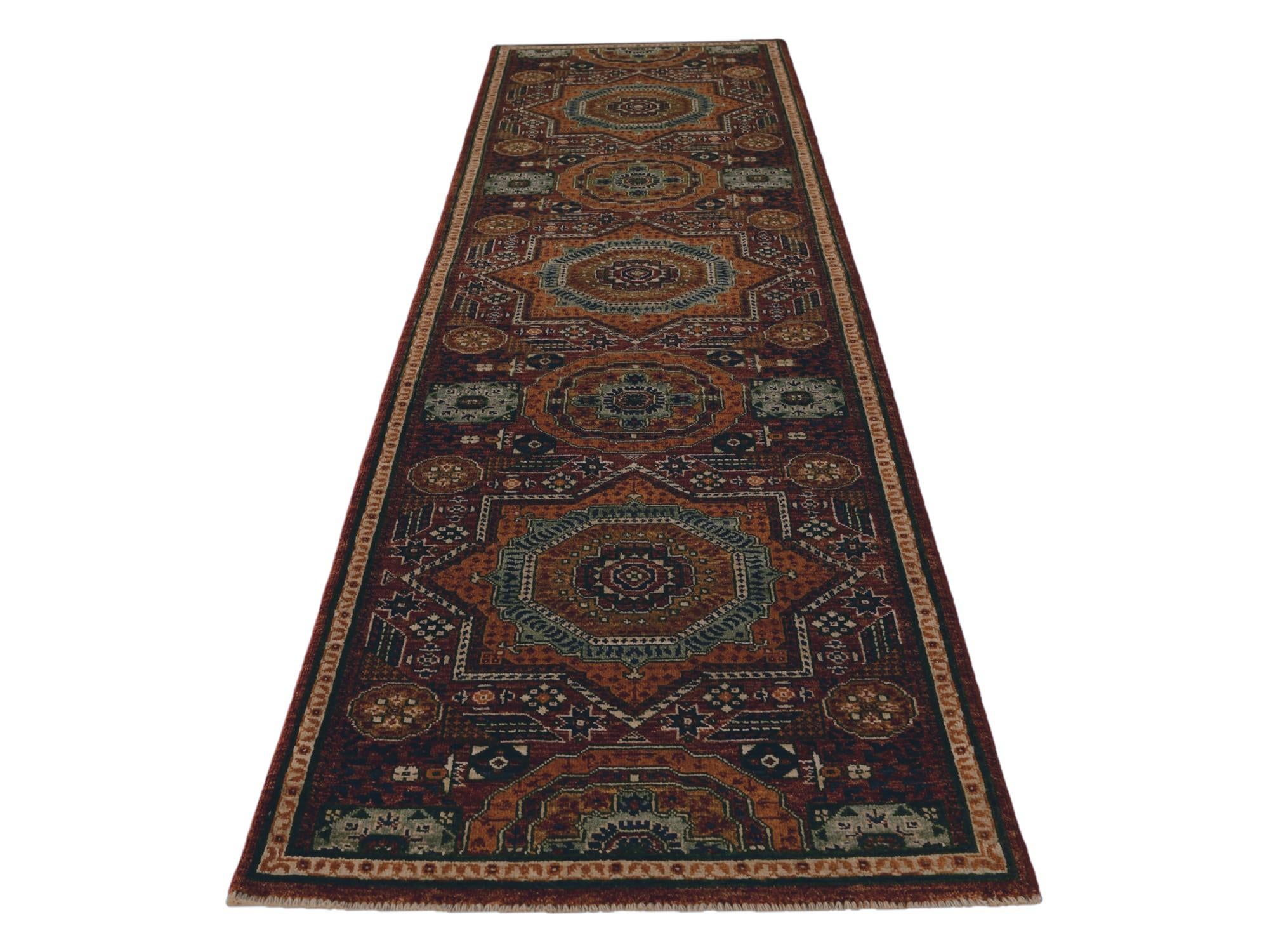 2' 8 x 9' 10 Hand Knotted Mamluk Ziegler Runner Rug