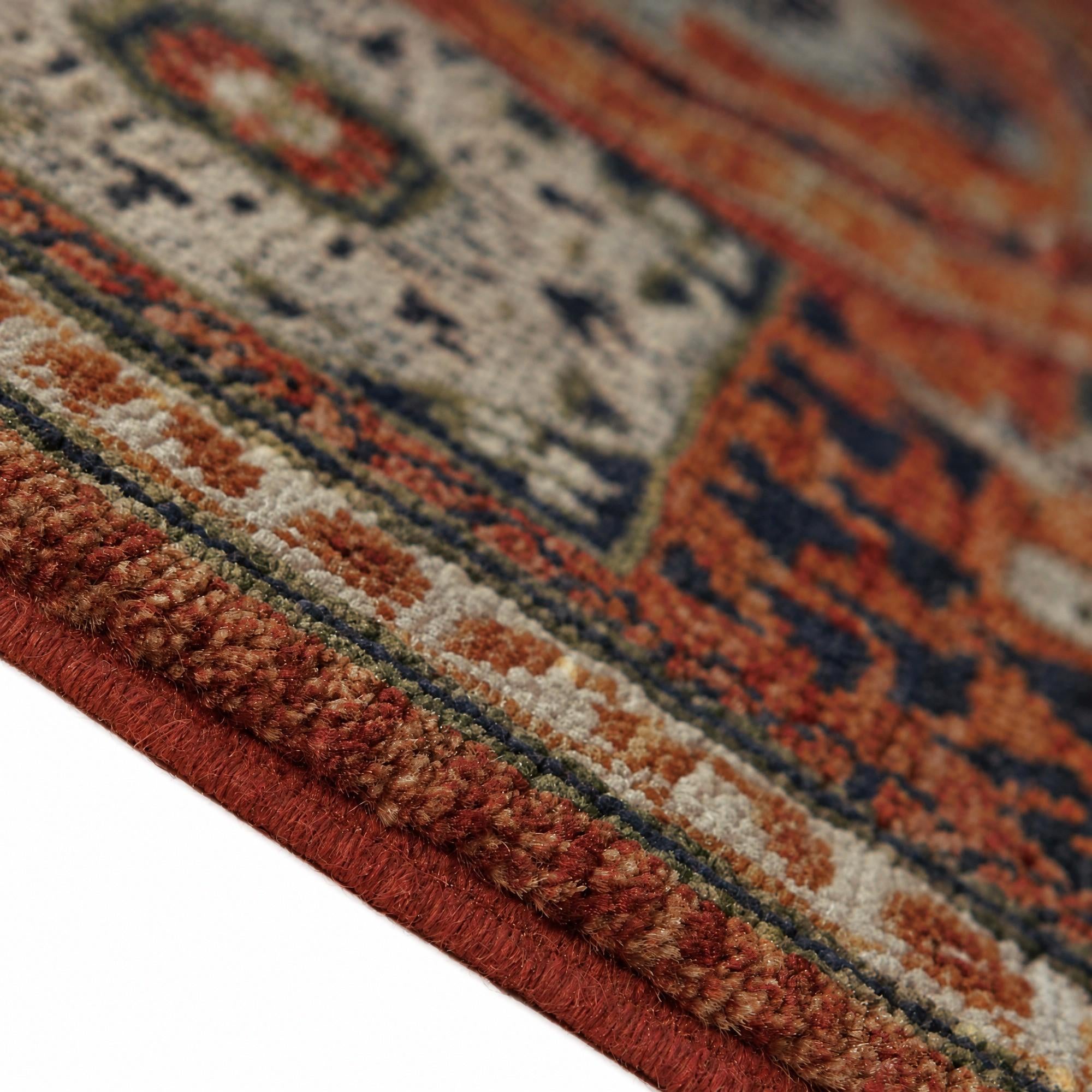 80cm x 300cm anudado a mano Mamluk Ziegler Alfombra Pasillera