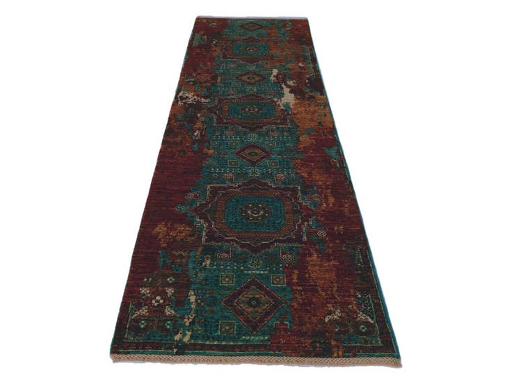 Detail image of 2' 10 x 10' 4 Hand Knotted Mamluk Ziegler Runner Rug