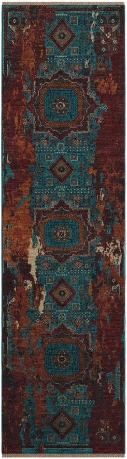 Detailansicht von 85cm x 315cm Handgeknüpft Mamluk Ziegler Läufer Teppich