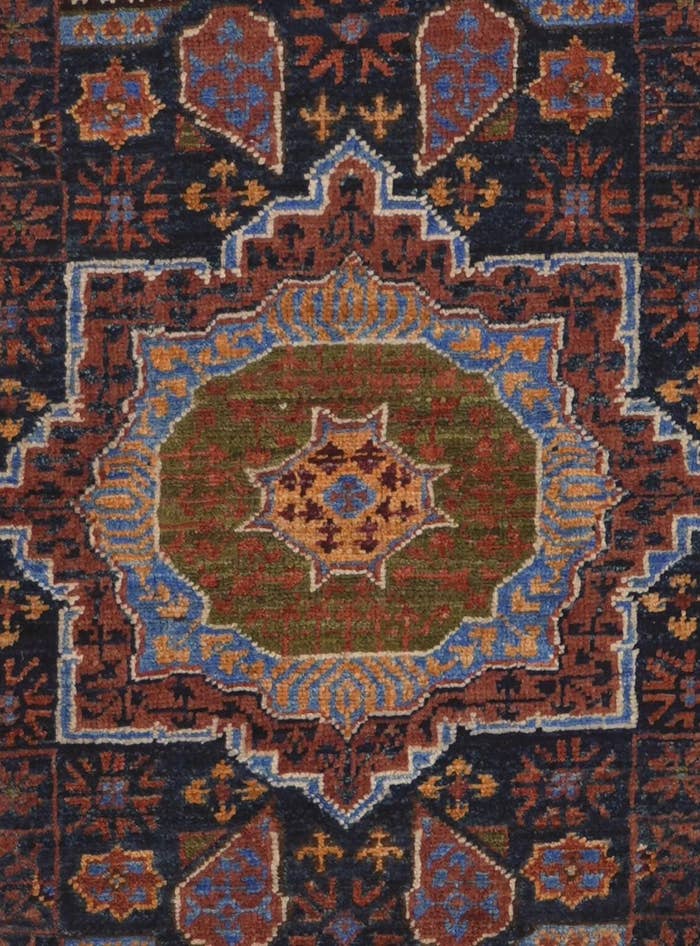 Detail image of 2' 8 x 9' 6 Hand Knotted Mamluk Ziegler Runner Rug