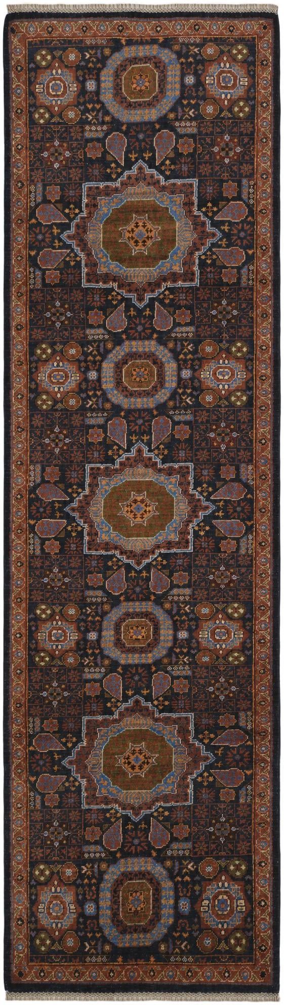 2' 8 x 9' 6 Hand Knotted Mamluk Ziegler Runner Rug