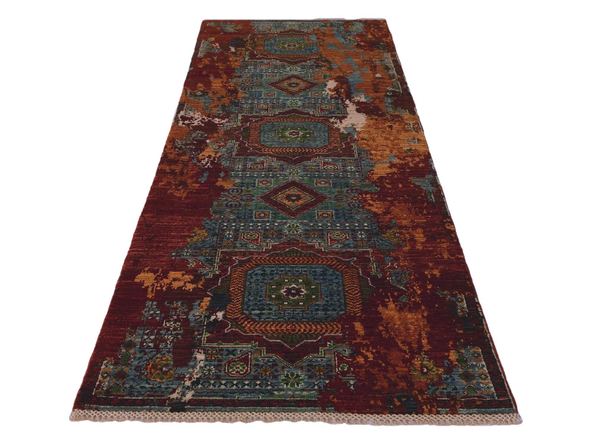 2' 10 x 8' 4 Hand Knotted Mamluk Ziegler Runner Rug
