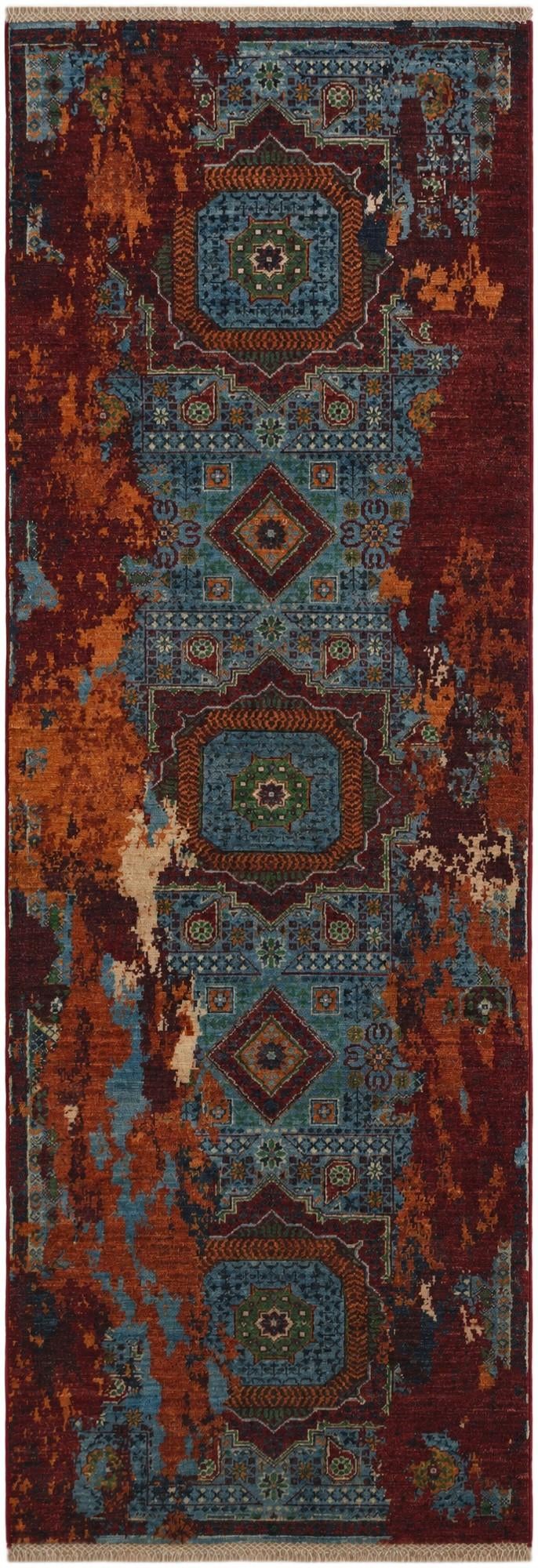 2' 10 x 8' 4 Hand Knotted Mamluk Ziegler Runner Rug