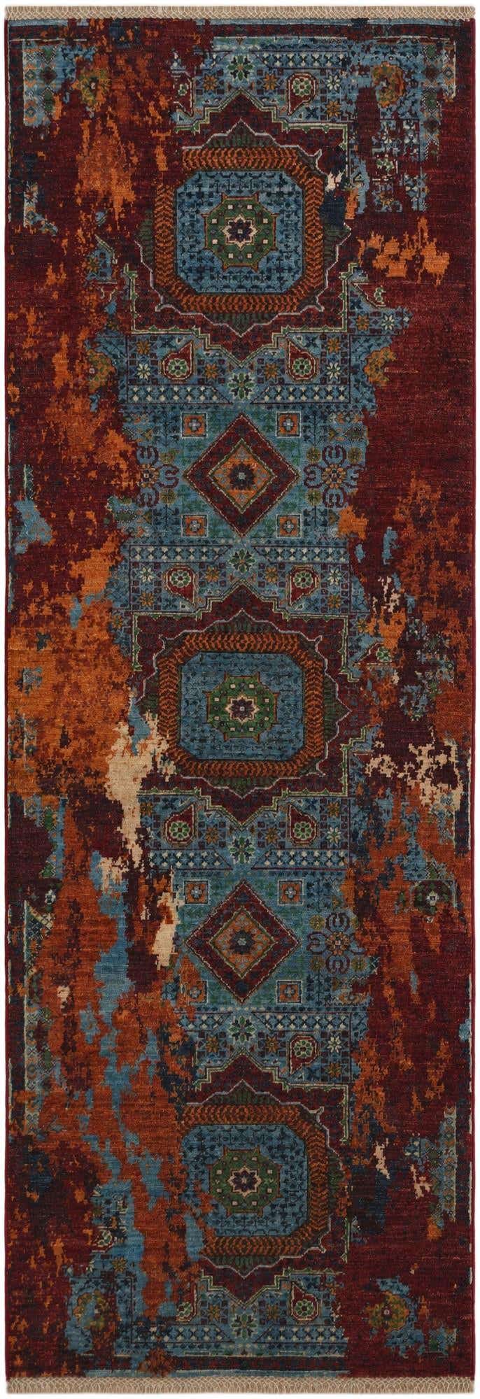 2' 10 x 8' 4 Hand Knotted Mamluk Ziegler Runner Rug