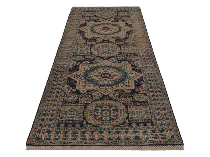 Detail image of 2' 8 x 6' 6 Hand Knotted Mamluk Ziegler Runner Rug
