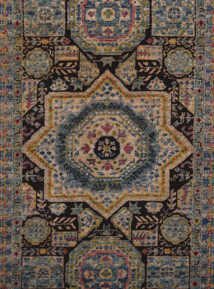 2' 8 x 6' 6 Hand Knotted Mamluk Ziegler Runner Rug