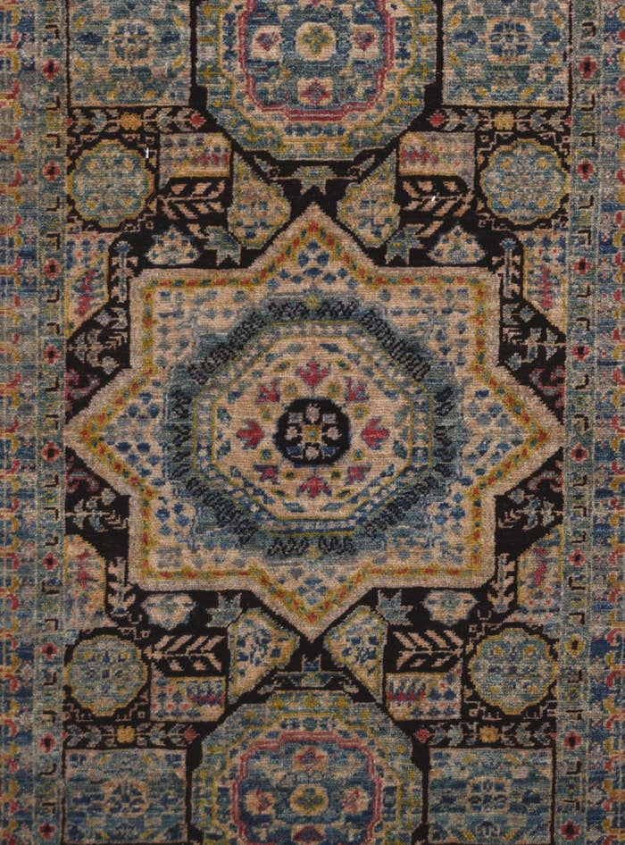 Detail image of 2' 8 x 6' 6 Hand Knotted Mamluk Ziegler Runner Rug