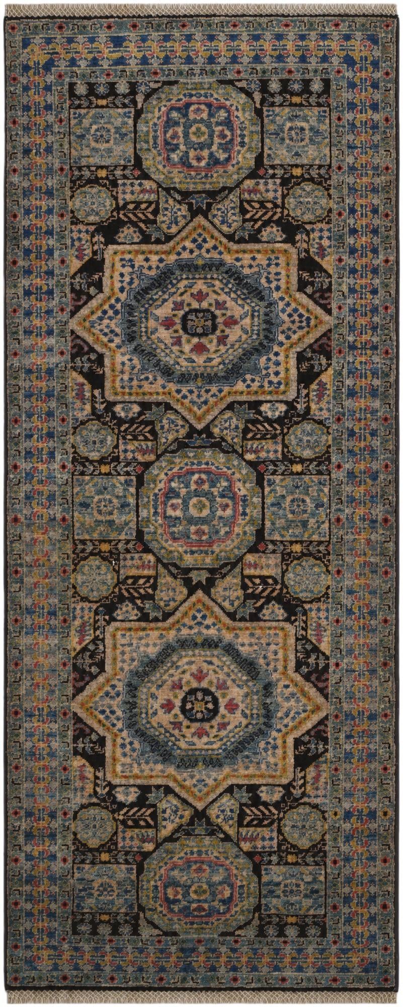 2' 8 x 6' 6 Hand Knotted Mamluk Ziegler Runner Rug