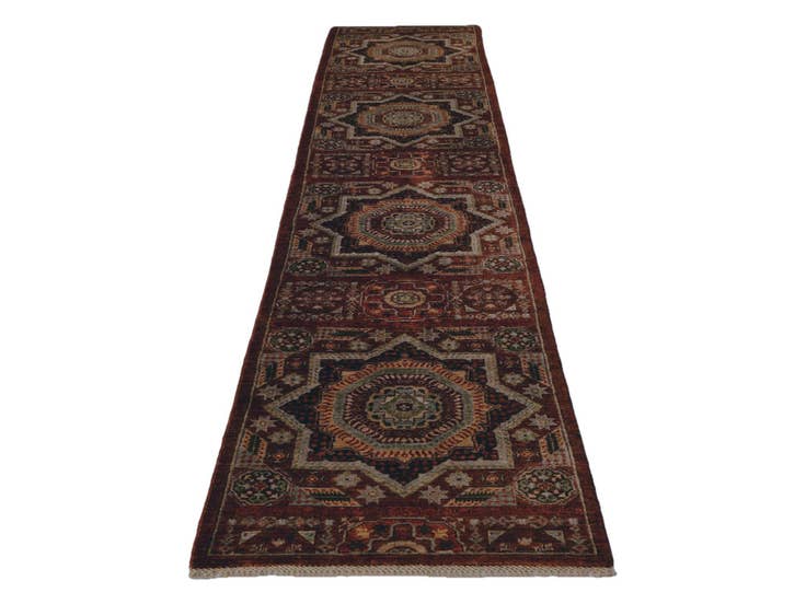 Detail image of 2' 7 x 13' 6 Hand Knotted Mamluk Ziegler Runner Rug