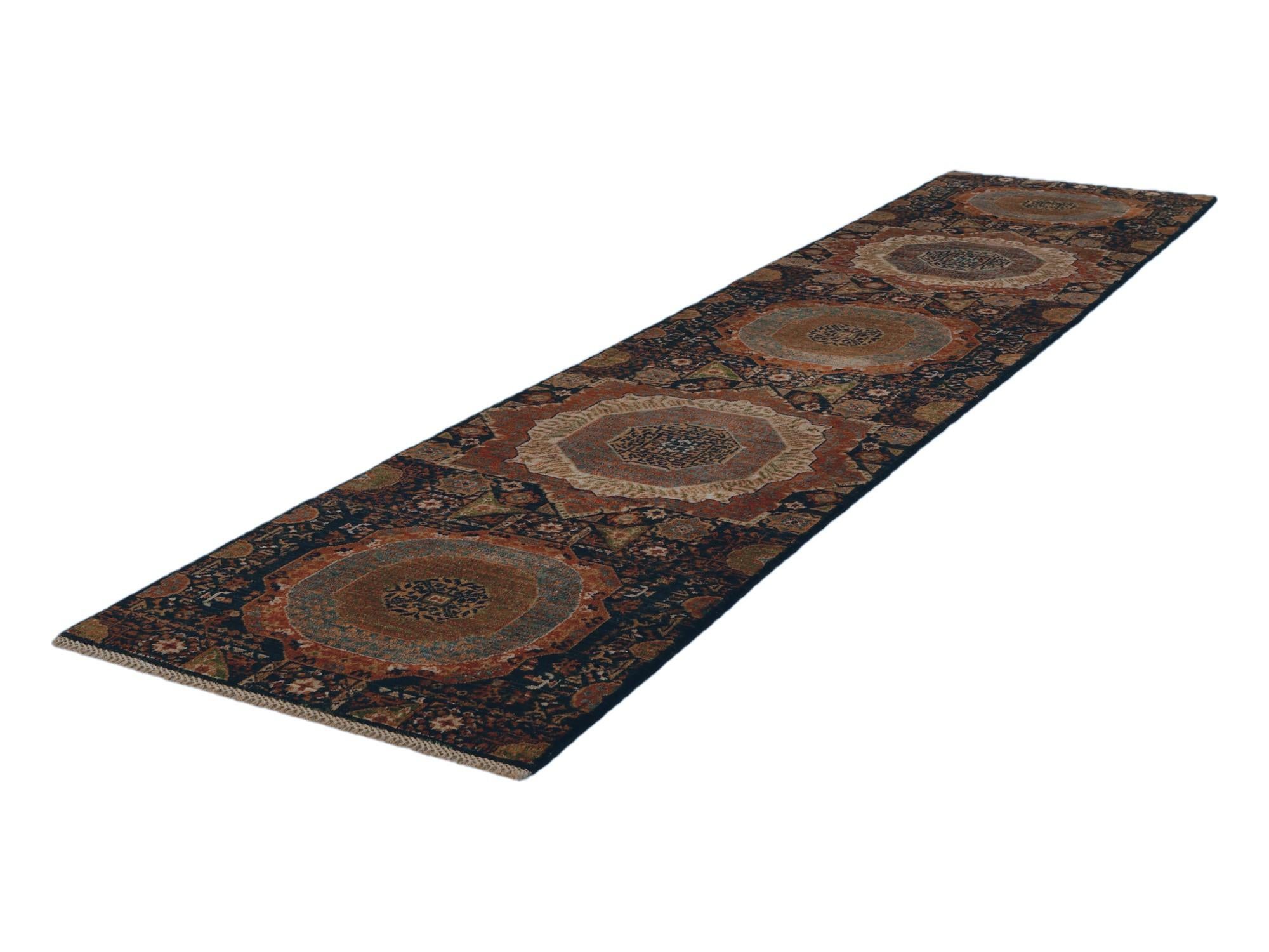 2' 9 x 12' 6 Hand Knotted Mamluk Ziegler Runner Rug