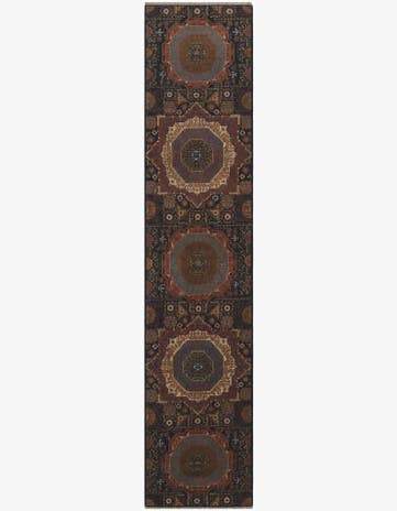 2' 9 x 12' 6 Hand Knotted Mamluk Ziegler Runner Rug