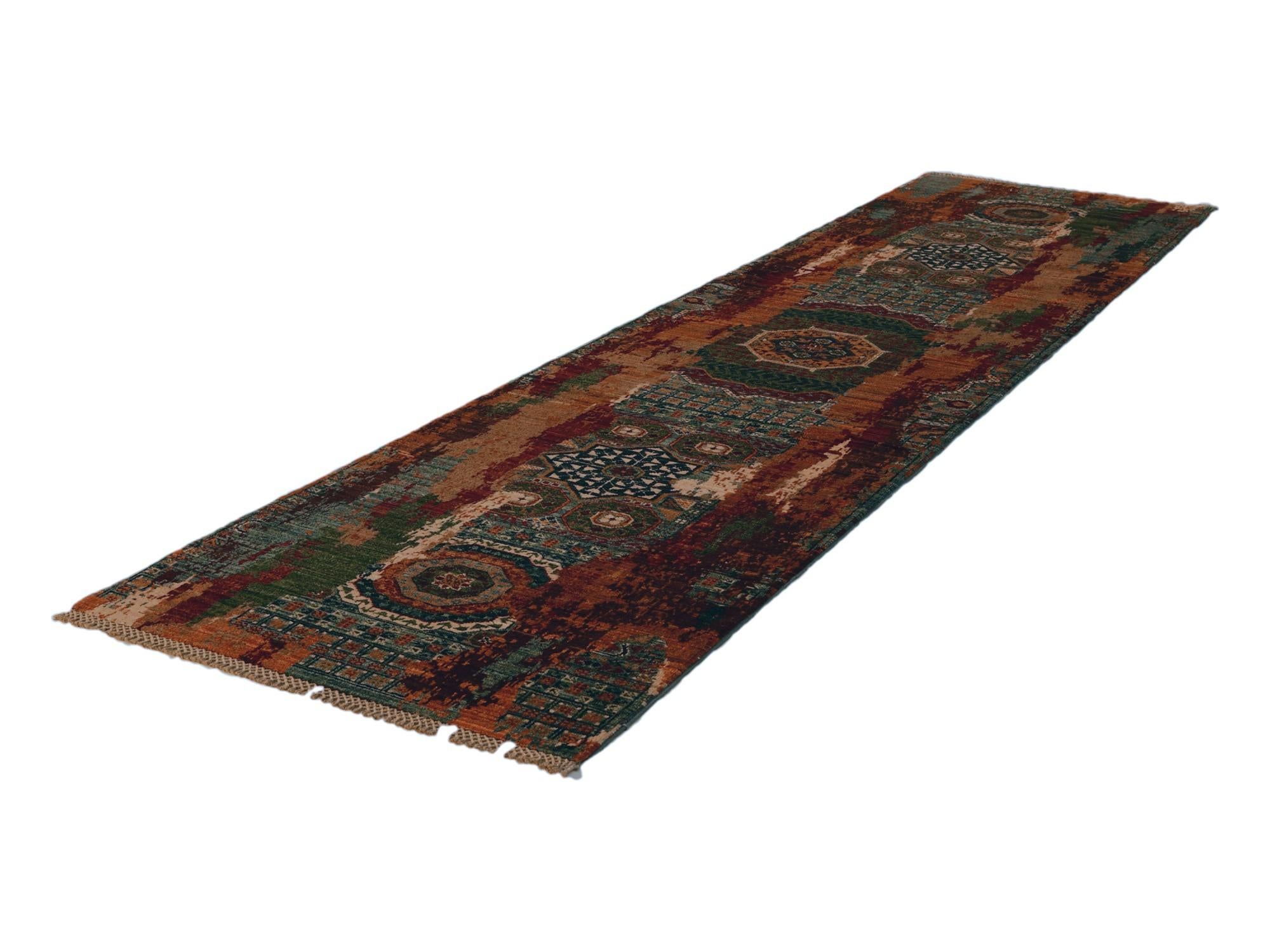 2' 11 x 10' 7 Hand Knotted Mamluk Ziegler Runner Rug