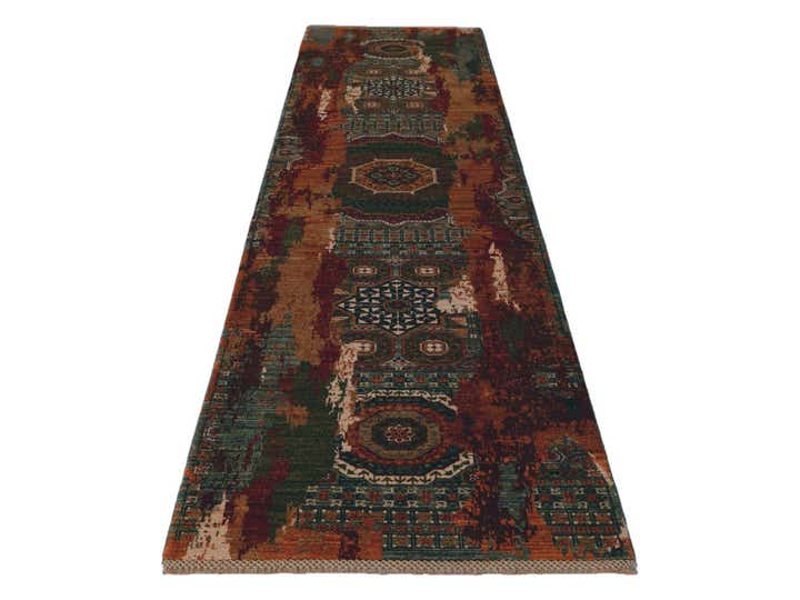 2' 11 x 10' 7 Hand Knotted Mamluk Ziegler Runner Rug