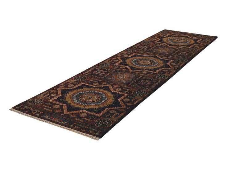 Detail image of 2' 8 x 9' 11 Hand Knotted Mamluk Ziegler Runner Rug