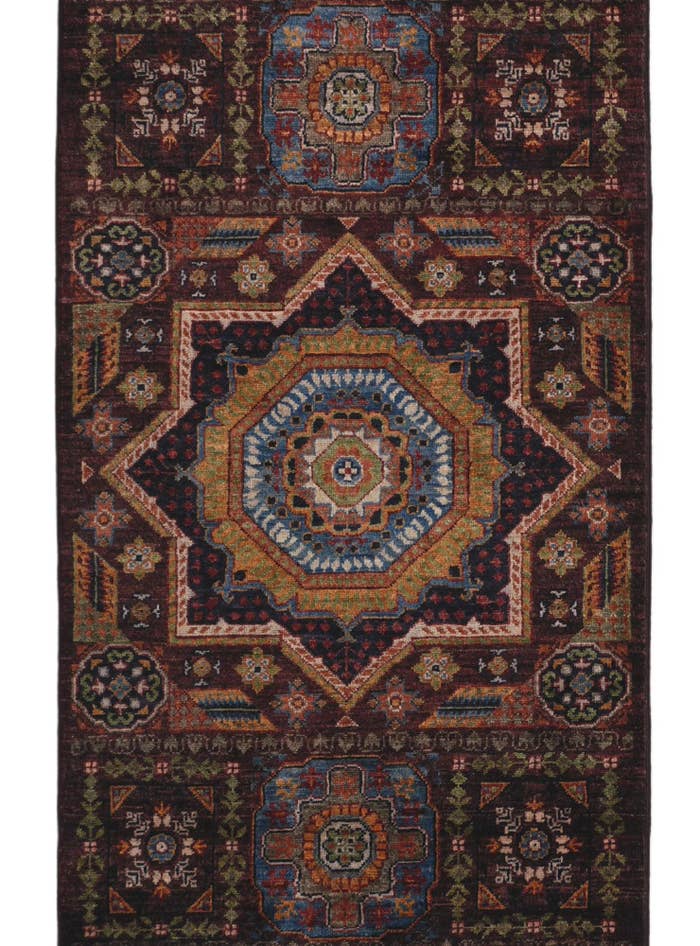 Detail image of 2' 8 x 9' 11 Hand Knotted Mamluk Ziegler Runner Rug