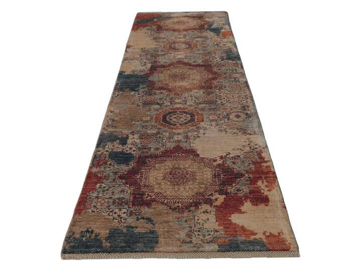 2' 9 x 9' 9 Hand Knotted Mamluk Ziegler Runner Rug