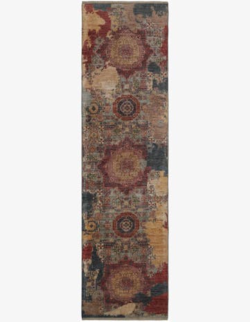 2' 9 x 9' 9 Hand Knotted Mamluk Ziegler Runner Rug
