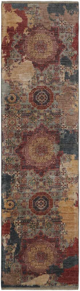 2' 9 x 9' 9 Hand Knotted Mamluk Ziegler Runner Rug