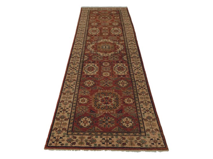 Detail image of 2' 8 x 9' 11 Hand Knotted Mamluk Ziegler Runner Rug