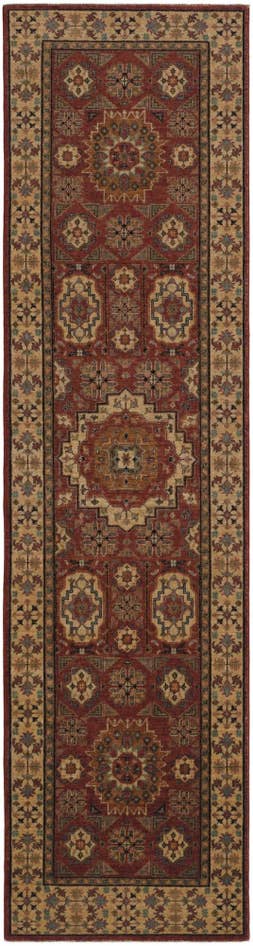 Detailansicht von 80cm x 300cm Handgeknüpft Mamluk Ziegler Läufer Teppich