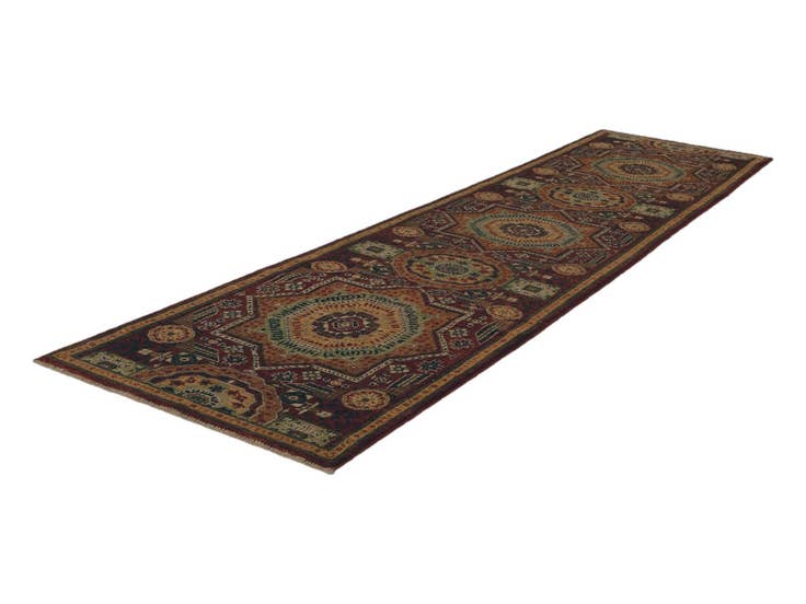 Detail image of 2' 8 x 10' 5 Hand Knotted Mamluk Ziegler Runner Rug