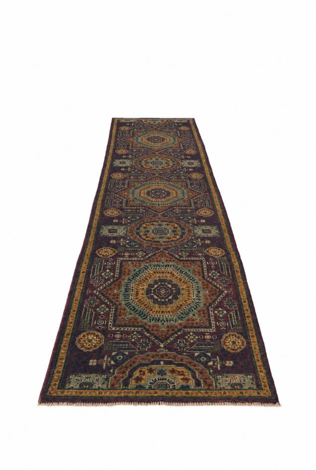 Detail image of 2' 8 x 10' 5 Hand Knotted Mamluk Ziegler Runner Rug