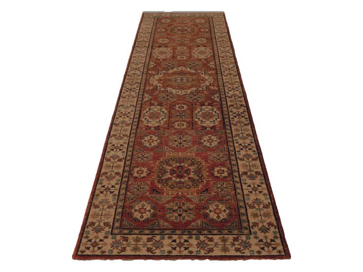 Detail image of 2' 7 x 9' 11 Hand Knotted Mamluk Ziegler Runner Rug