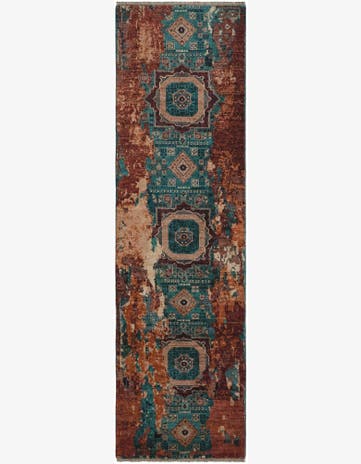 2' 10 x 10' Hand Knotted Mamluk Ziegler Runner Rug