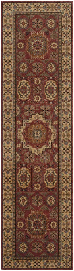 Detail image of 80cm x 300cm anudado a mano Mamluk Ziegler Alfombra Pasillera