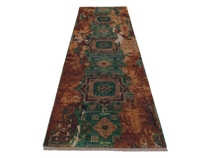 2' 11 x 10' Hand Knotted Mamluk Ziegler Runner Rug