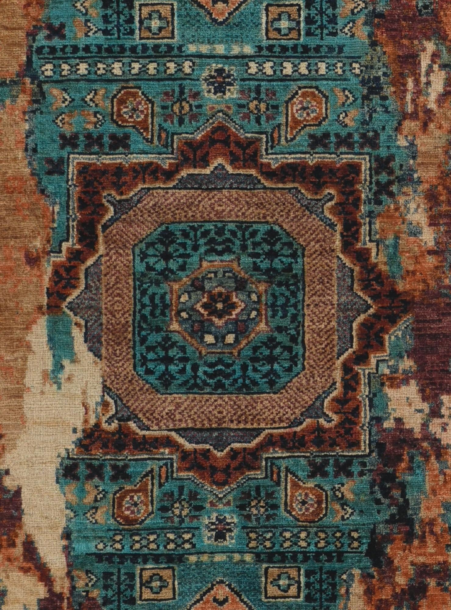 2' 11 x 10' Hand Knotted Mamluk Ziegler Runner Rug