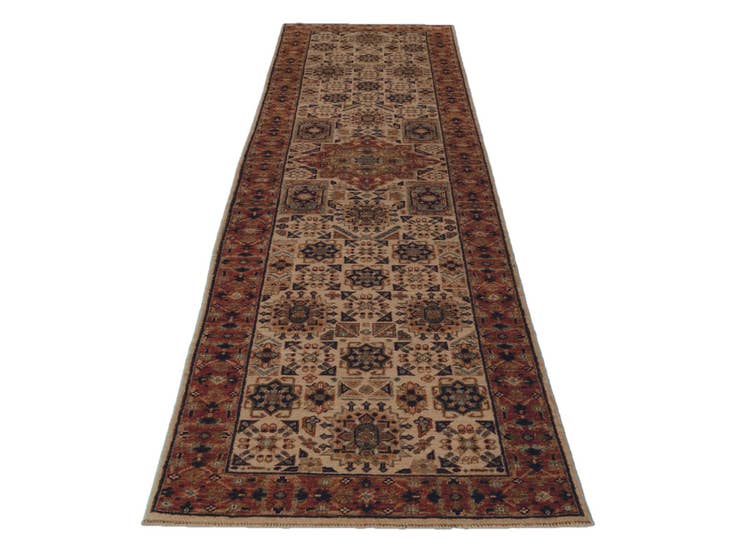 Detail image of 2' 7 x 9' 9 Hand Knotted Mamluk Ziegler Runner Rug