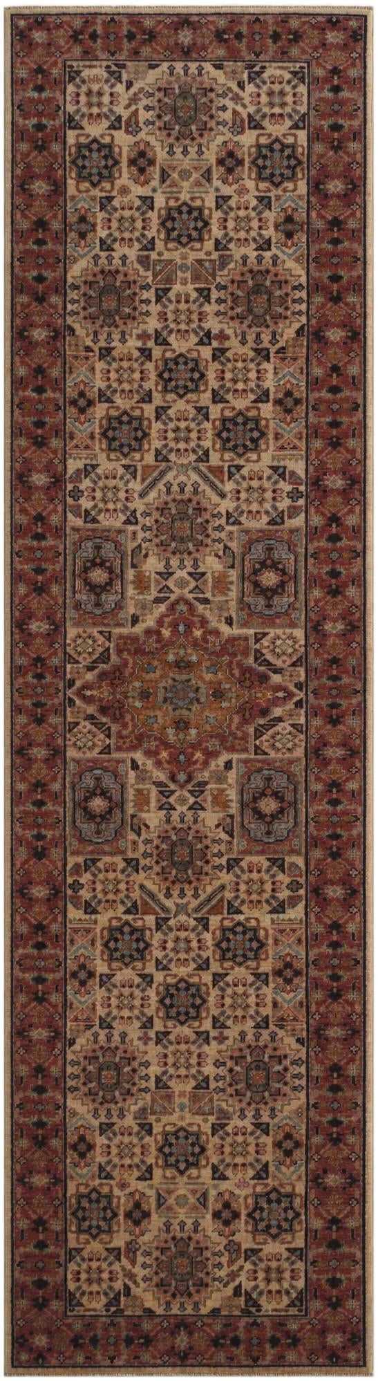 2' 7 x 9' 9 Hand Knotted Mamluk Ziegler Runner Rug