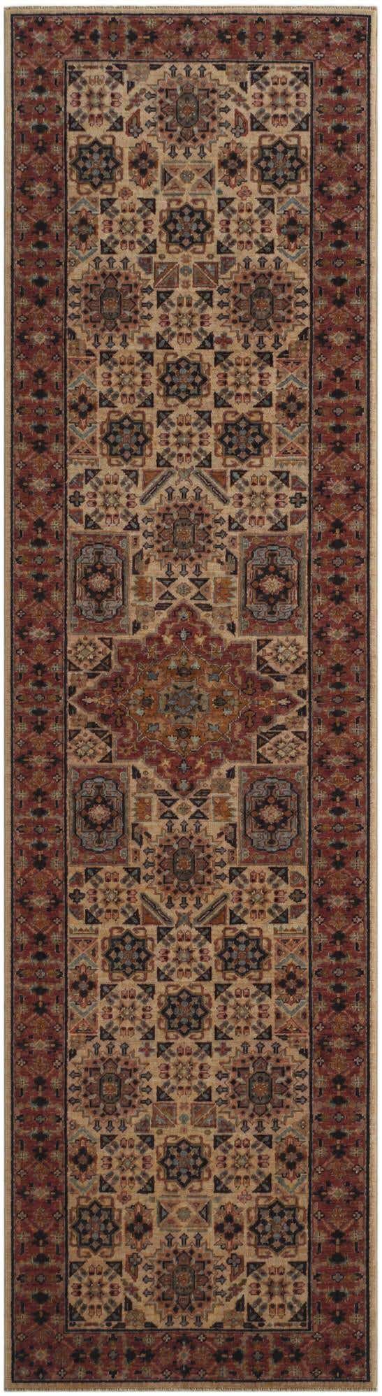 2' 7 x 9' 9 Hand Knotted Mamluk Ziegler Runner Rug