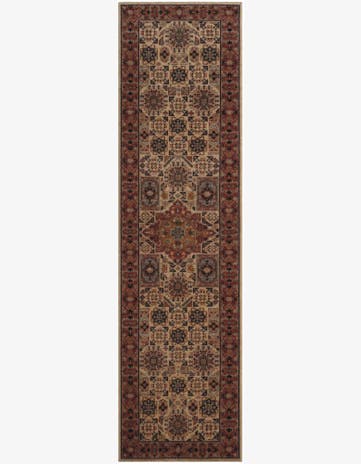 2' 7 x 9' 9 Hand Knotted Mamluk Ziegler Runner Rug
