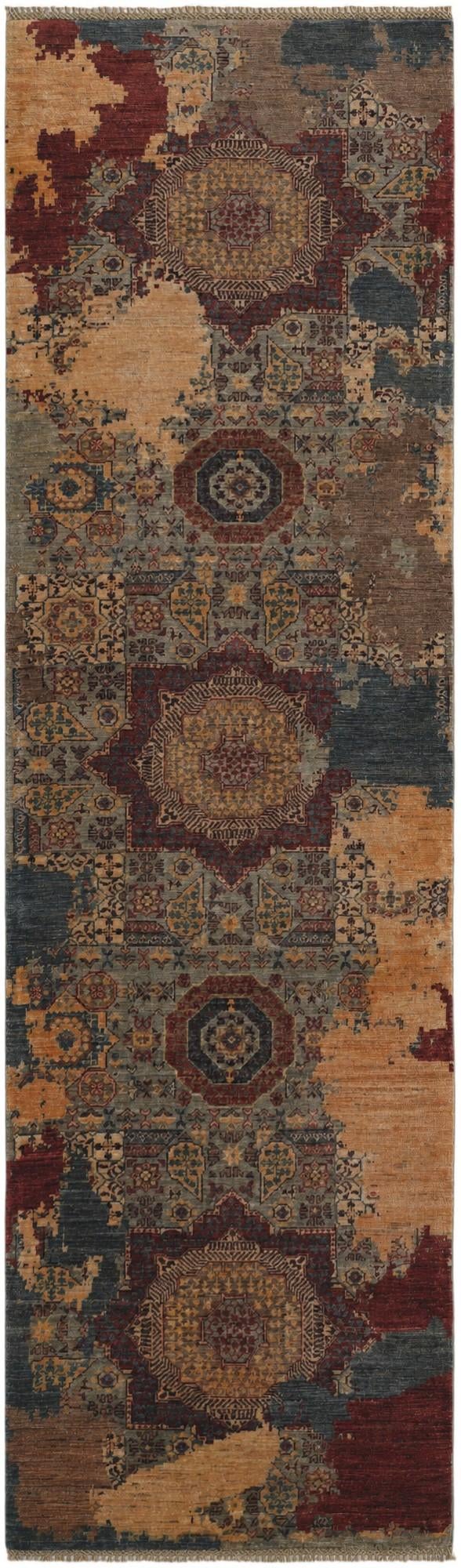 2' 10 x 9' 6 Hand Knotted Mamluk Ziegler Runner Rug