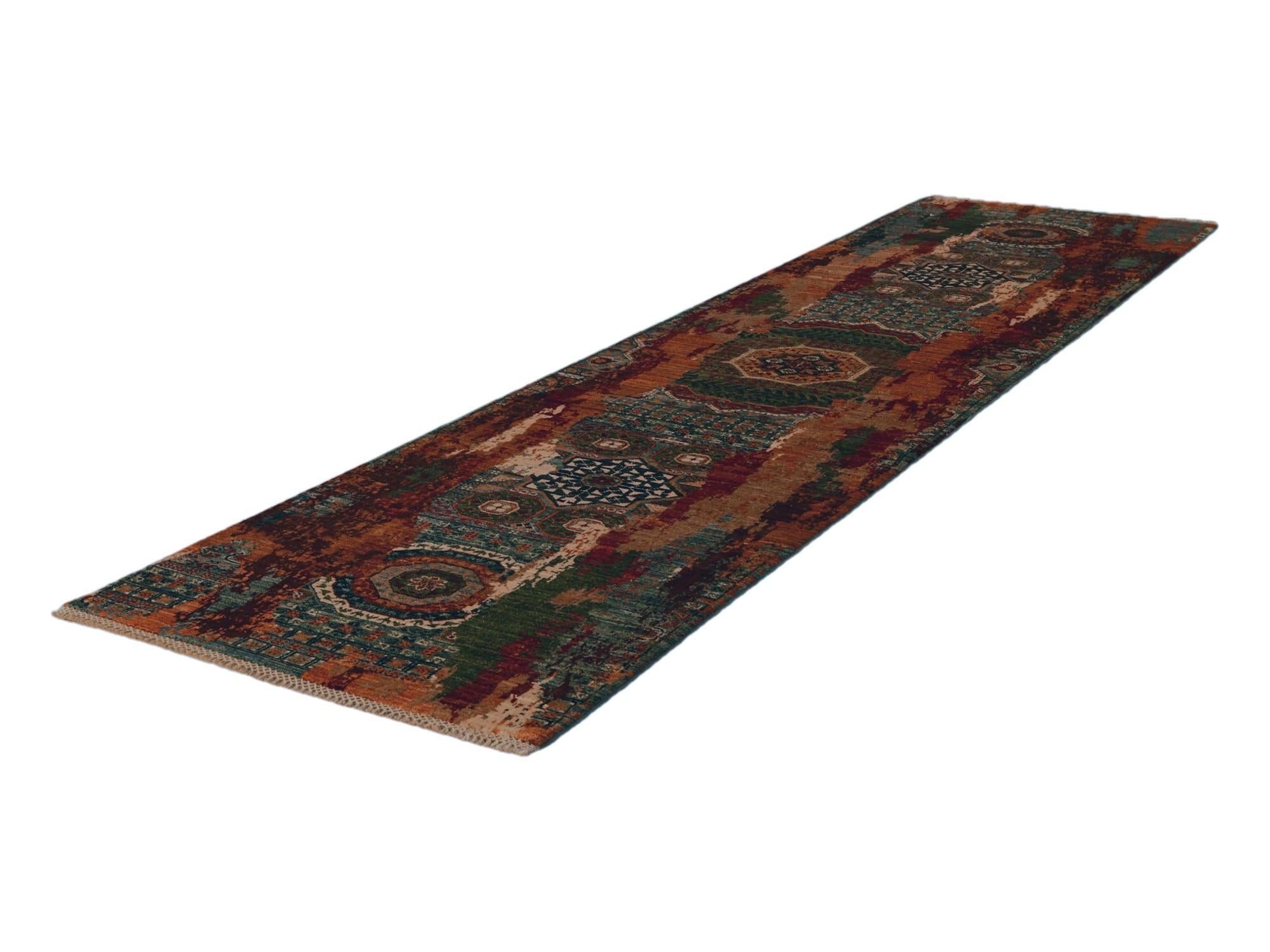 2' 9 x 10' 7 Hand Knotted Mamluk Ziegler Runner Rug