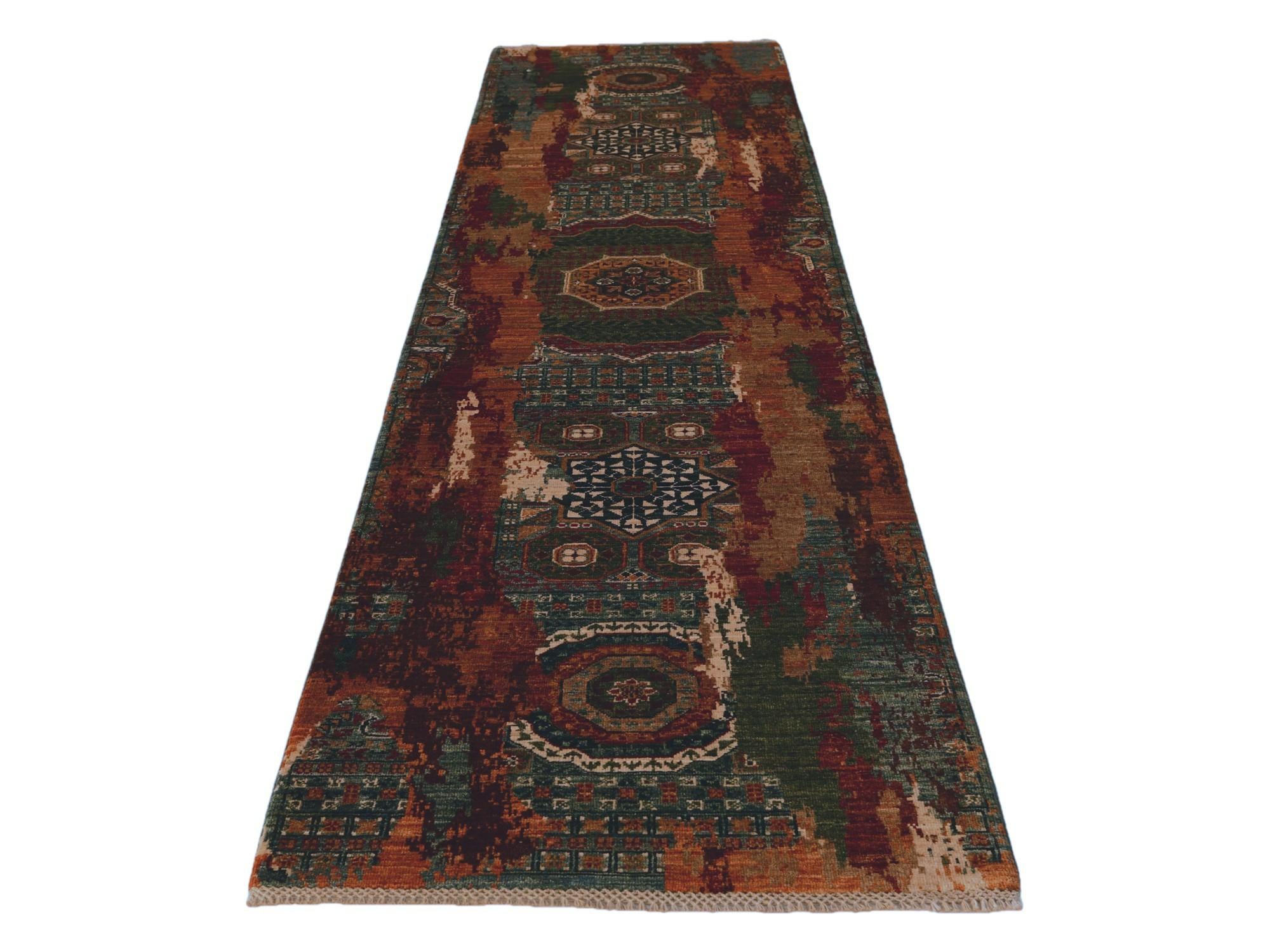 2' 9 x 10' 7 Hand Knotted Mamluk Ziegler Runner Rug