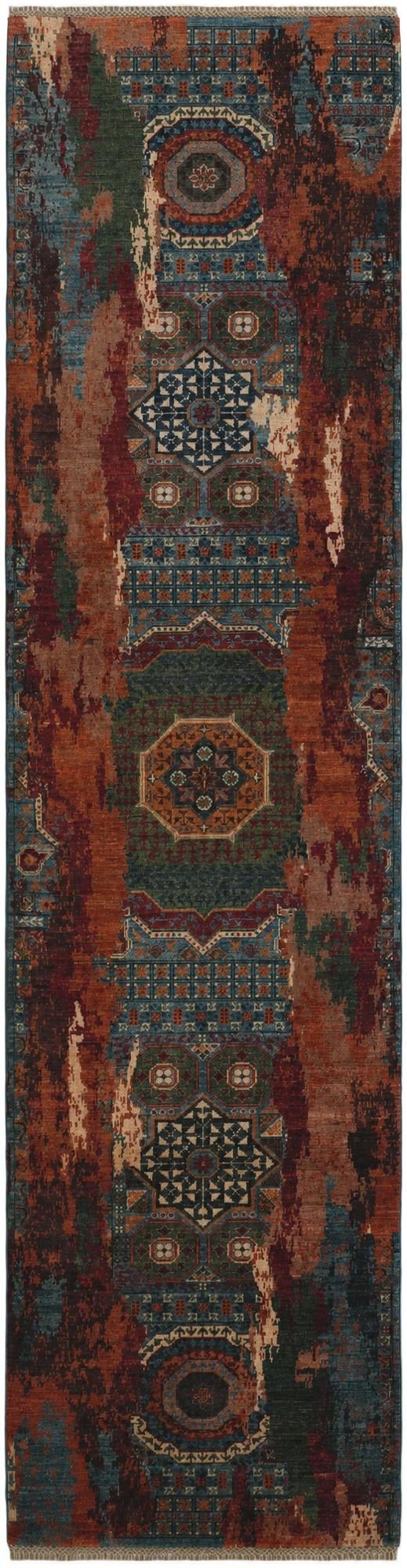 2' 9 x 10' 7 Hand Knotted Mamluk Ziegler Runner Rug