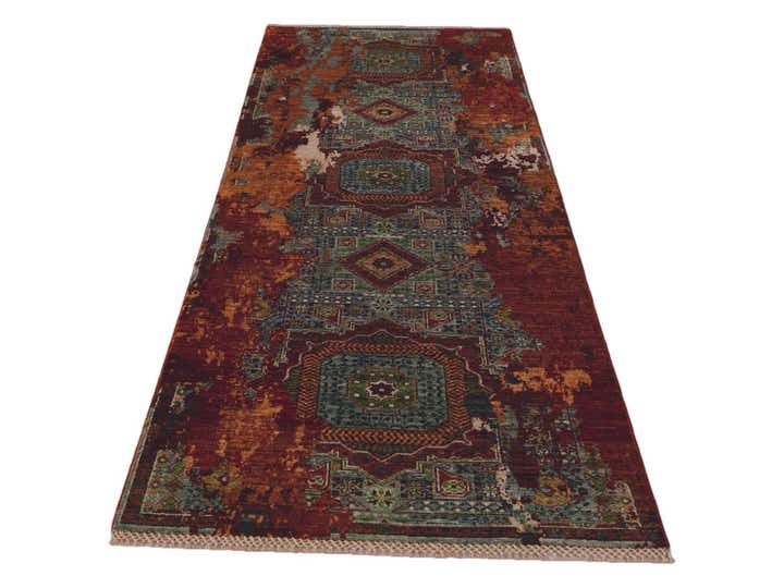 2' 11 x 8' 4 Hand Knotted Mamluk Ziegler Runner Rug