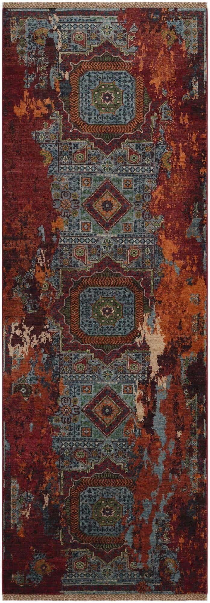 2' 11 x 8' 4 Hand Knotted Mamluk Ziegler Runner Rug
